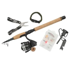 Ensemble Spinning Télescopique Abu Garcia Diplomat Wilderness Survival Tele Combo