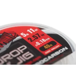Fluoroarbone Fox Rage Strike Point Drop N Jig Fluorocarbon Line - 40M