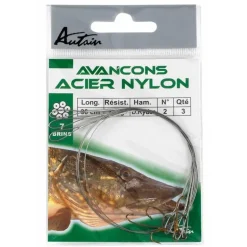 Hameçon Monté Autain Acier Nylon 30Cm - Par 3