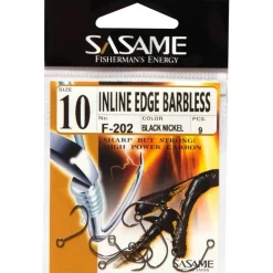 Hameçon Simple Sasame Inline Edge Barbless Black Nickel