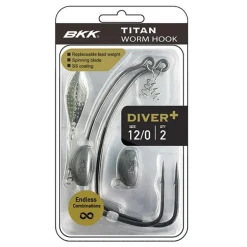 Hameçon Texan Bkk Titan Diver + - Par 2