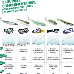 Kit Leurre Souple Arme Fiiish Combo Black Minnow 160 + Tete Plombee Off Shore
