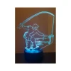 Lampe Kisskiss Metal 3D Led Illusion - Pêcheur À La Mouche