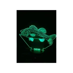 Lampe Kisskiss Metal 3D Led Illusion - Black Bass