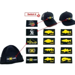 Scratch Interchangeable Fishxplorer Pour Casquette / Bonnet Addict Sandre - Vert