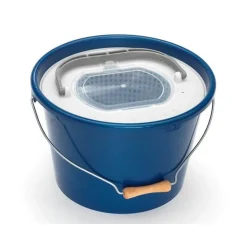 Seau A Vifs Plastilys 18L Rond Bleu + Panier Vivier