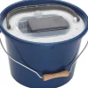 Seau A Vifs Plastilys Rond Bleu + Panier Vivier + Aerateur Integre + Couvercle