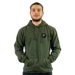 Sweat À Capuche Pêche Personnalisable Sur Vos Traces - Kaki