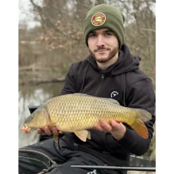 Sweat À Capuche Zippé Pêche Personnalisable Sur Vos Traces - Noir