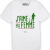 Tee Shirt Manches Courtes Homme Monsieur Pêcheur J'aime Ma Femme - Blanc