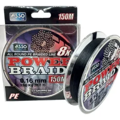 Tresse Asso 8X Pe - Noir - 150M