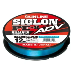 Tresse Sunline Siglon Braid Pe Adv 8X Bleu Turquoise - 150M